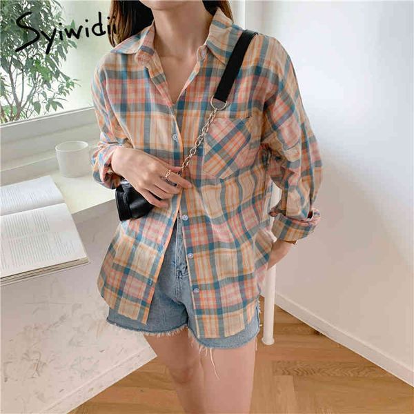 plaid button up blouses women turndown collar long sleeve casual clothing summer korean fashion shirts 210415, White
plaid button up blouses women turndown collar long sleeve casual clothing summer korean fashion shirts 210415, White