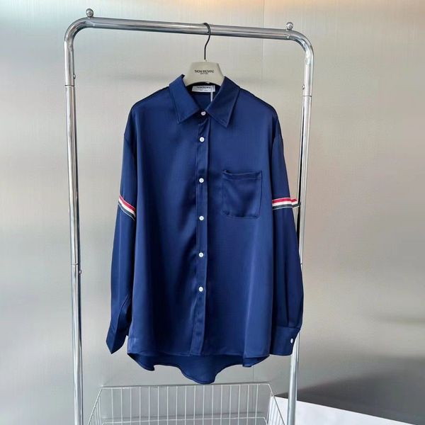 tb men's tide brand shirt fashion ribbon 22 spring and autumn new high-end loose casual shirts, White;black
tb men's tide brand shirt fashion ribbon 22 spring and autumn new high-end loose casual shirts, White;black