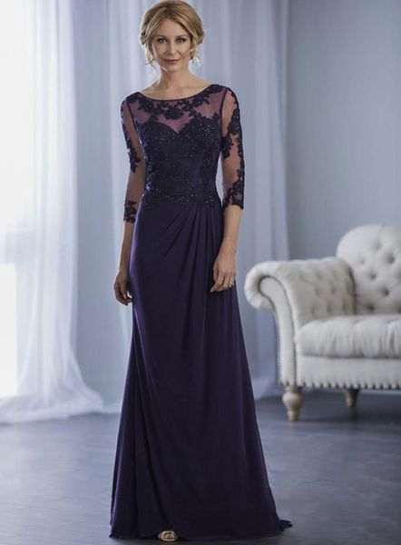 scoop lace mother of the bride dresses 3/4 long sleeves beaded appliques floor length sheath chiffon formal evening gowns wedding guest, Black;red
scoop lace mother of the bride dresses 3/4 long sleeves beaded appliques floor length sheath chiffon formal evening gowns wedding guest, Black;red