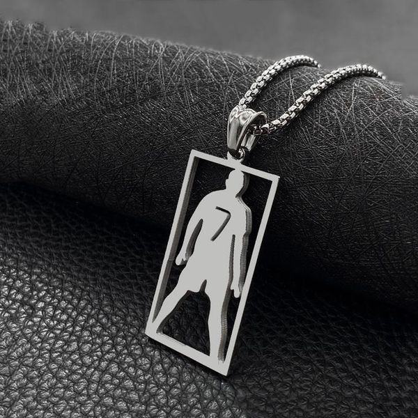 cr7 cristiano ronaldo stainless steel necklace football soccer fans square pendant, Silver
cr7 cristiano ronaldo stainless steel necklace football soccer fans square pendant, Silver