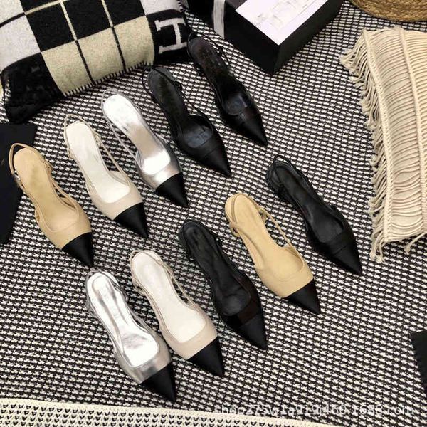 sandals early spring small fragrance color matching sandals women's bag head square shallow mouth flat heel thin cool, Black
sandals early spring small fragrance color matching sandals women's bag head square shallow mouth flat heel thin cool, Black
