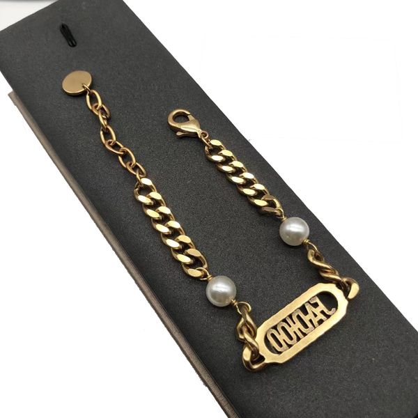 bracelet chain new letter pearl bracelet female european and american fashion retro personality jewelry, Black
bracelet chain new letter pearl bracelet female european and american fashion retro personality jewelry, Black
