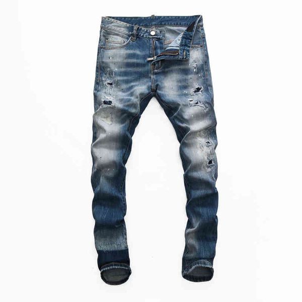 men's jeans fashionable style washing heavy industry broken hole paint dot men's slim small leg straight tube casual versatile jea, Blue
men's jeans fashionable style washing heavy industry broken hole paint dot men's slim small leg straight tube casual versatile jea, Blue