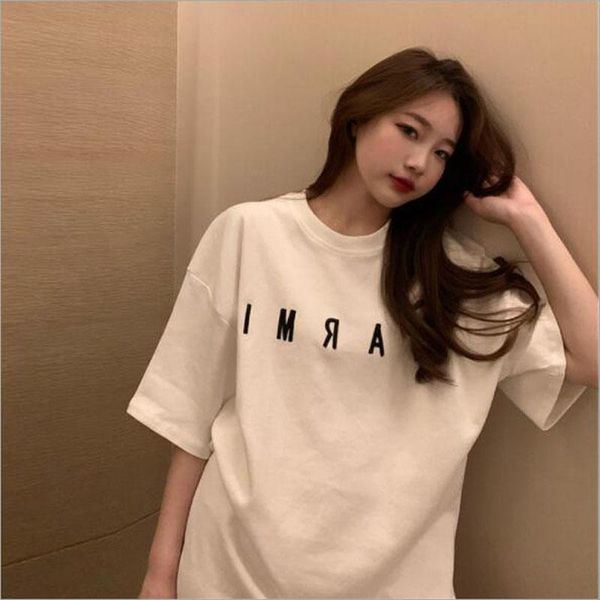 women's t-shirt t shirt women letters print short sleeve round neck woman loose style tshirt womenwomen's, White
women's t-shirt t shirt women letters print short sleeve round neck woman loose style tshirt womenwomen's, White