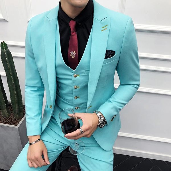 luxury tuxedos men wedding suit male blazers slim fit suits for men costume business formal party pink classic jacket pant vest, Black;gray
luxury tuxedos men wedding suit male blazers slim fit suits for men costume business formal party pink classic jacket pant vest, Black;gray