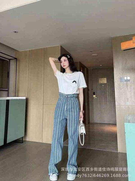 women's jeans miu family ss striped bud pants women's high waist wide legs thin straight tube denim l3mz, Blue
women's jeans miu family ss striped bud pants women's high waist wide legs thin straight tube denim l3mz, Blue