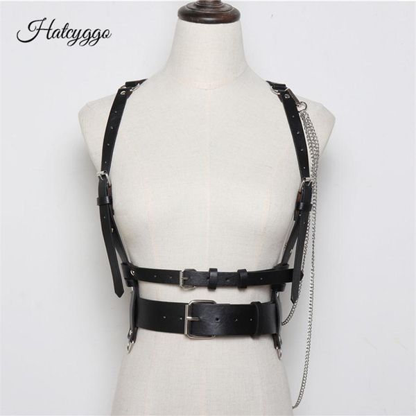 hatcyggo new leather harness lingerie belt women chest sculpting body waist belt female punk gothic wish chain garter230v, Black;brown
hatcyggo new leather harness lingerie belt women chest sculpting body waist belt female punk gothic wish chain garter230v, Black;brown