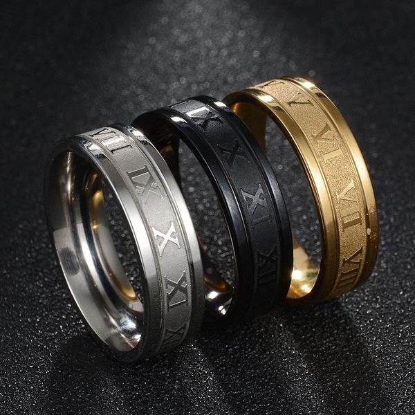vintage roman numberss ring temperament fashion 6mm width stainless steel couple for men woman party jewelry birthday gifts 220719, Silver
vintage roman numberss ring temperament fashion 6mm width stainless steel couple for men woman party jewelry birthday gifts 220719, Silver