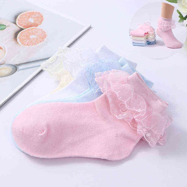 3 pairs/lot girls socks autumn winter cotton children trendy elastic white ruffle lace flowers kids princess socken l220716, Pink;yellow
3 pairs/lot girls socks autumn winter cotton children trendy elastic white ruffle lace flowers kids princess socken l220716, Pink;yellow