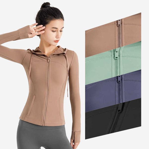 new yoga clothes jacket ladies long-sleeved nude autumn and winter turtleneck hooded zipper sports fitness clothes, Black;brown
new yoga clothes jacket ladies long-sleeved nude autumn and winter turtleneck hooded zipper sports fitness clothes, Black;brown