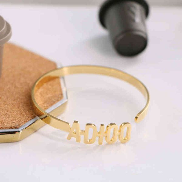 fashion tide brand jewelry new luxury bracelet wholesale titanium steel 18k gold family letter plain circle open women's simple commuti, Silver
fashion tide brand jewelry new luxury bracelet wholesale titanium steel 18k gold family letter plain circle open women's simple commuti, Silver