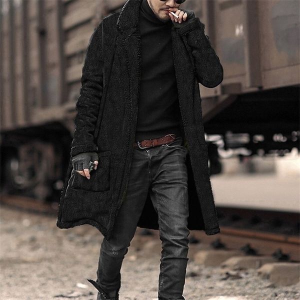 men s coats fashion men loose warm plush cardigan long furry double sided coat winter outwaer fashion large cardigan coat lj201110, Black 
men s coats fashion men loose warm plush cardigan long furry double sided coat winter outwaer fashion large cardigan coat lj201110, Black