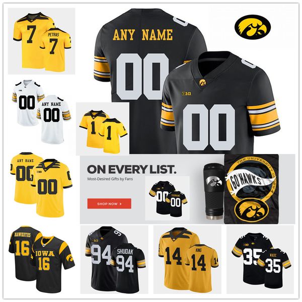 2022 ncaa custom iowa hawkeyes football jersey 5 jestin jacobs 31 jack campbell 94 caleb shudak 14 desmond king 37 kyler fisher 16 charlie j, Black
2022 ncaa custom iowa hawkeyes football jersey 5 jestin jacobs 31 jack campbell 94 caleb shudak 14 desmond king 37 kyler fisher 16 charlie j, Black