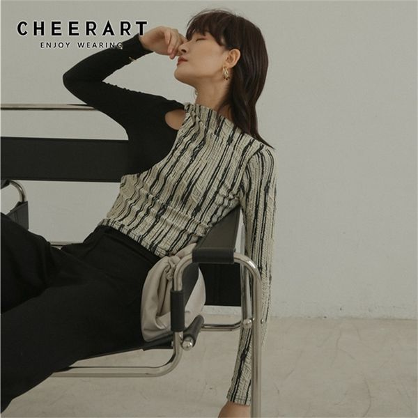 cheerart designer t shirt for women hollow-out ladies t shirt patchwork long sleeve tee shirt femme underwear 210311, White
cheerart designer t shirt for women hollow-out ladies t shirt patchwork long sleeve tee shirt femme underwear 210311, White