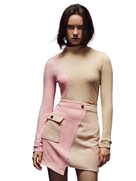 x sergio ricchitelli two tone flap pocket asymmetrical hem cord skirt r9zy#, Black
x sergio ricchitelli two tone flap pocket asymmetrical hem cord skirt r9zy#, Black