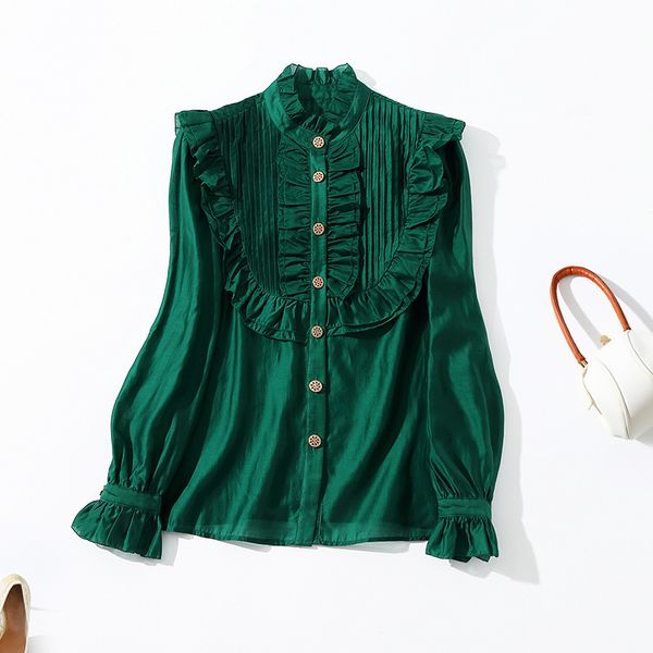 women's blouses & shirts european style long sleeved shirt women's heavy industry crimp wood ear edge temperament elegant fashion, White
women's blouses & shirts european style long sleeved shirt women's heavy industry crimp wood ear edge temperament elegant fashion, White