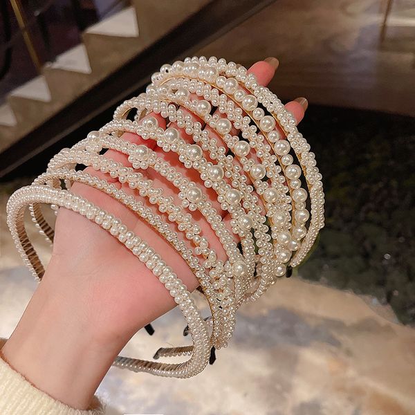 pearl headpieces band girls accessories women headband wedding party bridal hoop jewelry, Silver
pearl headpieces band girls accessories women headband wedding party bridal hoop jewelry, Silver