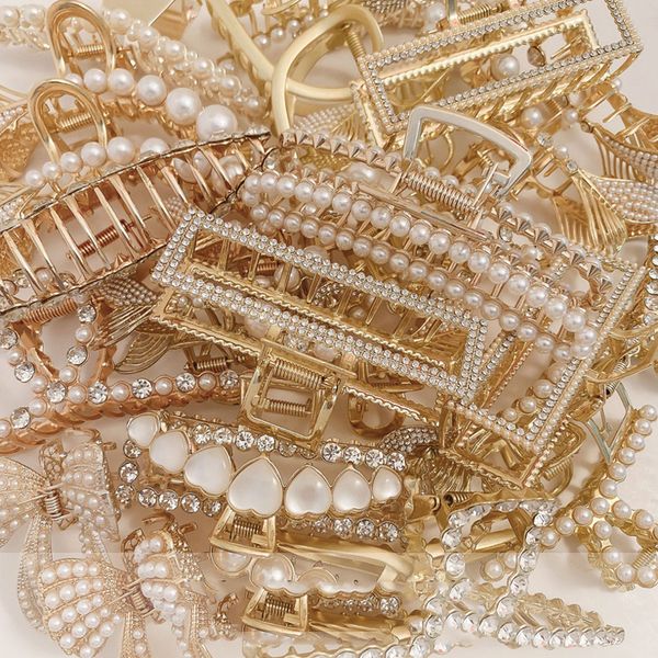 metal grab clip back of head hair large pearl hairpin korean ins vintage hairs accessories alloy shark clip, Black;brown
metal grab clip back of head hair large pearl hairpin korean ins vintage hairs accessories alloy shark clip, Black;brown