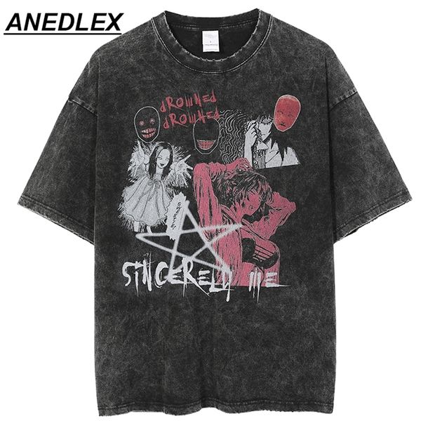 men hip hop streetwear oversize t shirt women thriller comic graphics t-shirt summer washed old fujiang anime tees 220509, White;black
men hip hop streetwear oversize t shirt women thriller comic graphics t-shirt summer washed old fujiang anime tees 220509, White;black