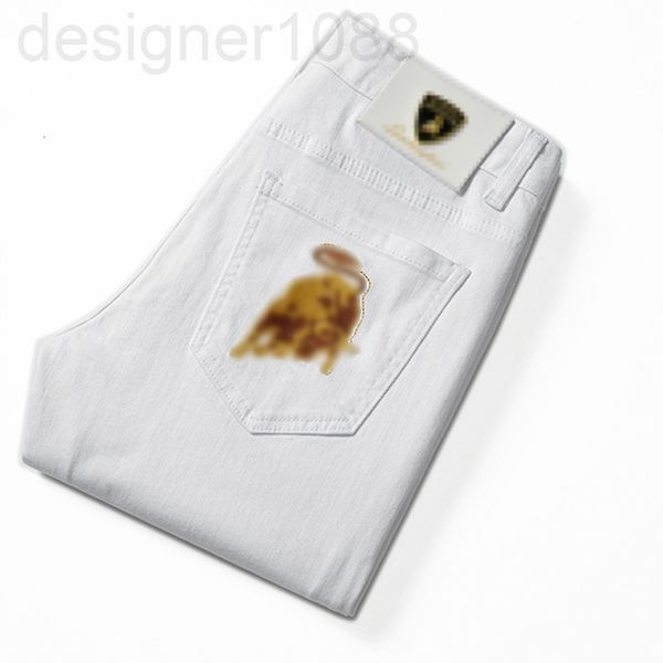 men's jeans designer spring and summer new pure white taurus embroidery korean slim legged jeans elastic fashion pavq, Blue
men's jeans designer spring and summer new pure white taurus embroidery korean slim legged jeans elastic fashion pavq, Blue