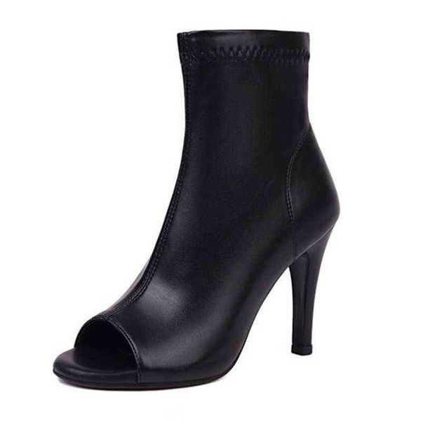 boots fashion short peep toe summer autumn heels ankle for women shoes ladies black white party female pig 220805
boots fashion short peep toe summer autumn heels ankle for women shoes ladies black white party female pig 220805