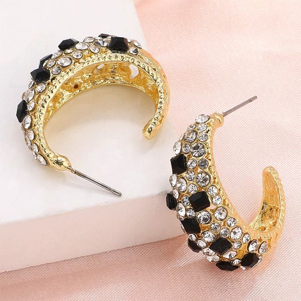 new temperament vintage fashion black full diamond circle earrings for women korean fashion dangle earring birthday party jewelry gifts, Silver
new temperament vintage fashion black full diamond circle earrings for women korean fashion dangle earring birthday party jewelry gifts, Silver