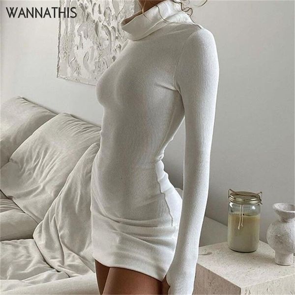 wannathis long sleeve hight neck mini bodycon dresses women autumn winter cotton white skinny elastics elegant dress solid 220406, White;black
wannathis long sleeve hight neck mini bodycon dresses women autumn winter cotton white skinny elastics elegant dress solid 220406, White;black