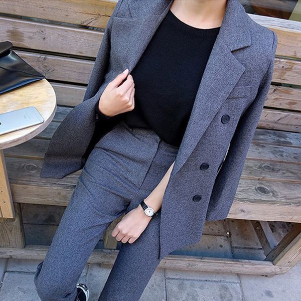 fashion business pant suits uniform formal double breasted jacket and long black blazer set women ol 2 two pieces 220718, White
fashion business pant suits uniform formal double breasted jacket and long black blazer set women ol 2 two pieces 220718, White