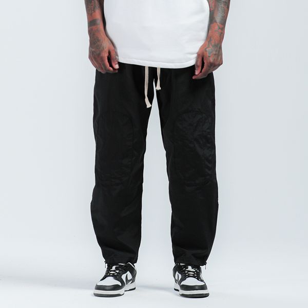 drawstring side zipper cargo pants high street pockets straight casual loose trousers, Black;brown
drawstring side zipper cargo pants high street pockets straight casual loose trousers, Black;brown