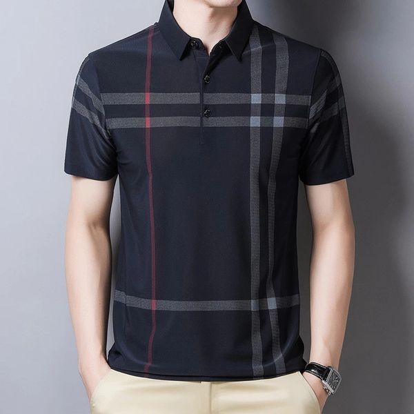 fashion brand men polo shirt summer cool thin shirt for men short sleeve striped casula male polo shirt korean clothing, White;black
fashion brand men polo shirt summer cool thin shirt for men short sleeve striped casula male polo shirt korean clothing, White;black