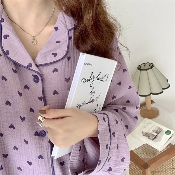 qweek sleepwear women's cotton red heart print pijama long sleeve autumn pajamas female set korean pyjamas negligee cardigan pjs 220329, Black;red
qweek sleepwear women's cotton red heart print pijama long sleeve autumn pajamas female set korean pyjamas negligee cardigan pjs 220329, Black;red