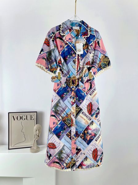 the postcard shirt mini dress in small poster print from our resort 2022 collection, White
the postcard shirt mini dress in small poster print from our resort 2022 collection, White