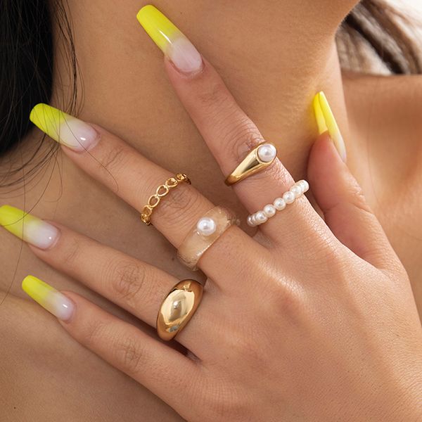 5pcs/set fashion temperament minimalism ring for women elegant simulated pearls elastic set of rings korean jewelry bijoux, Silver
5pcs/set fashion temperament minimalism ring for women elegant simulated pearls elastic set of rings korean jewelry bijoux, Silver