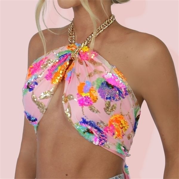 pink sequin chain crop female strapless white chic flower backless corsets halter women wrap club summer sale 220425
pink sequin chain crop female strapless white chic flower backless corsets halter women wrap club summer sale 220425