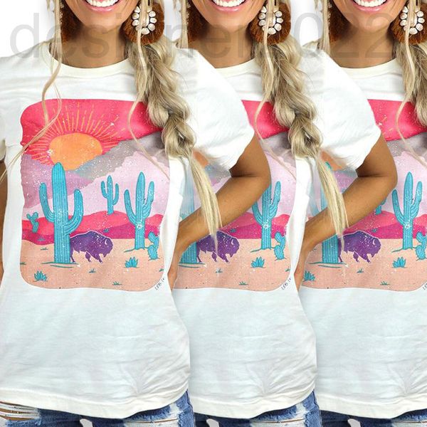 women's t-shirt designer summer cactus print short sleeve round neck casual t-shirt women om9638 ur71, White
women's t-shirt designer summer cactus print short sleeve round neck casual t-shirt women om9638 ur71, White