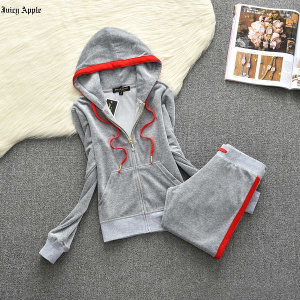 juicy apple tracksuit women velvet 2 piece outfit hooded sweatshirt and straight sweatpants matching set fitness sporty streetwear female se, Gray
juicy apple tracksuit women velvet 2 piece outfit hooded sweatshirt and straight sweatpants matching set fitness sporty streetwear female se, Gray