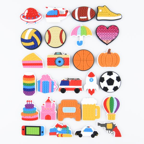 wholesales croc shoe charms vehicle cake football gun cartoon shoe docoration for kids gifts, White;pink
wholesales croc shoe charms vehicle cake football gun cartoon shoe docoration for kids gifts, White;pink
