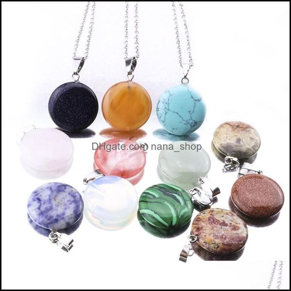 pendant necklaces pendants jewelry natural stone round gemstone necklace crystal healing chakra reiki neckla dh5en, Silver
pendant necklaces pendants jewelry natural stone round gemstone necklace crystal healing chakra reiki neckla dh5en, Silver