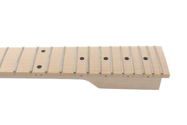 guitar neck canada maple fretboard dot inlay banana head bolt on heel#l