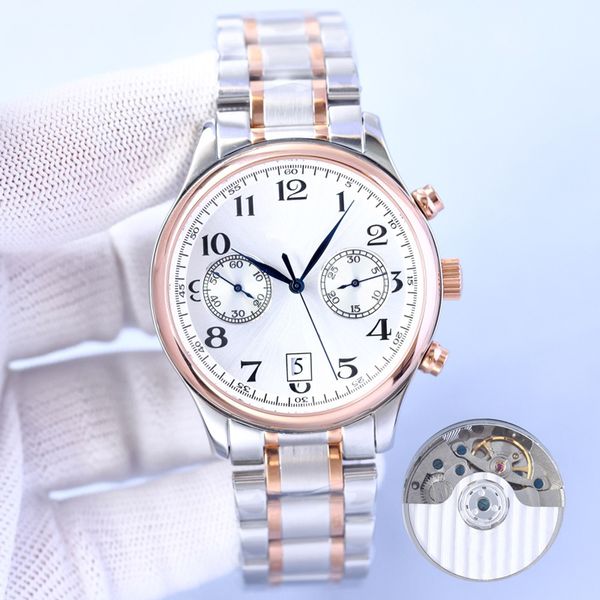 mens watches 42mm automatic mechanical wristwatch fashion business wristwatches montre de luxe watches, Slivery;brown
mens watches 42mm automatic mechanical wristwatch fashion business wristwatches montre de luxe watches, Slivery;brown