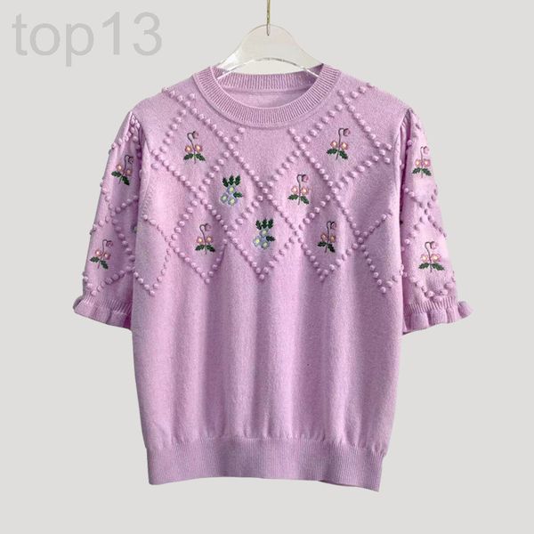 women's knits & tees designer spring / summer 22 new millet purple embossed embroidery bubble sleeve short sweater women's round n, White
women's knits & tees designer spring / summer 22 new millet purple embossed embroidery bubble sleeve short sweater women's round n, White