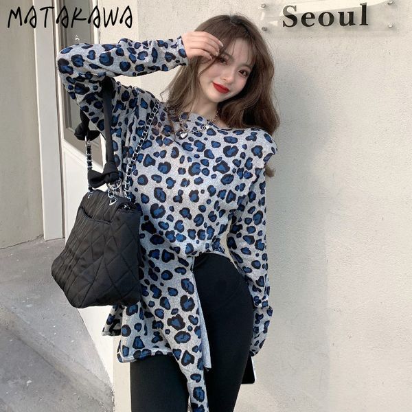 korean fashion leopard print t shirts color matching bottoming tshirt buttoned split longsleeved tshirt 210506, White
korean fashion leopard print t shirts color matching bottoming tshirt buttoned split longsleeved tshirt 210506, White