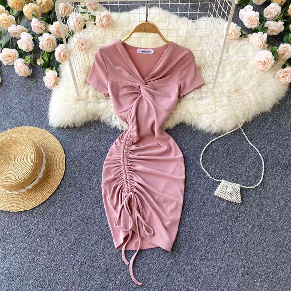 casual dresses 2022 summer drawstring short sleeved dress for women pure desire style, slim and irregular pleated skirt h5iz, Black;gray
casual dresses 2022 summer drawstring short sleeved dress for women pure desire style, slim and irregular pleated skirt h5iz, Black;gray