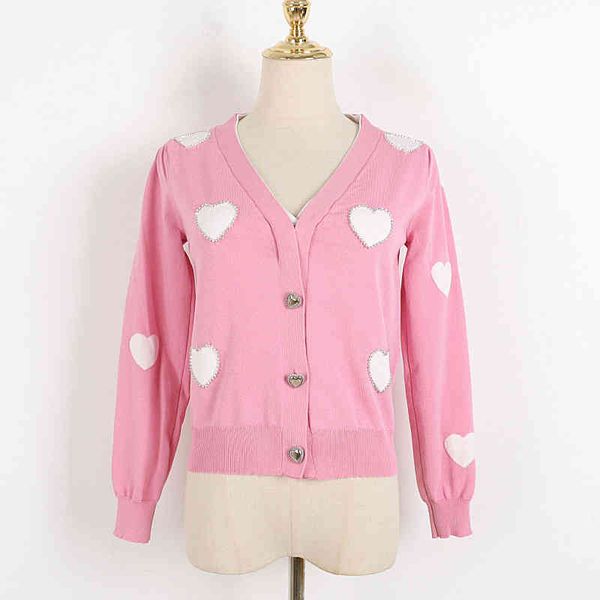 women's knits & tees love diamond trimmed v-neck fake two-piece sweater women's spring and autumn sweet single breasted jacket car, White
women's knits & tees love diamond trimmed v-neck fake two-piece sweater women's spring and autumn sweet single breasted jacket car, White