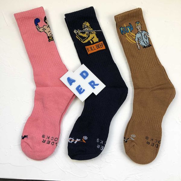 three pairs of ader cartoon figures boxer assassin cotton towel bottom thick middle tube socks men and women, Black
three pairs of ader cartoon figures boxer assassin cotton towel bottom thick middle tube socks men and women, Black