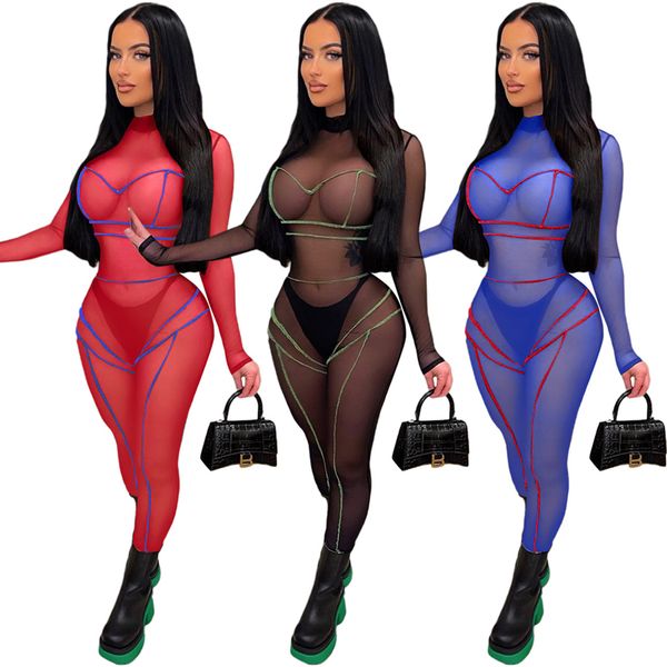 sell mesh see through rompers for womens long sleeve back zipper skinny pants nightclub one piece jumpsuits q22y8033, Black;white
sell mesh see through rompers for womens long sleeve back zipper skinny pants nightclub one piece jumpsuits q22y8033, Black;white
