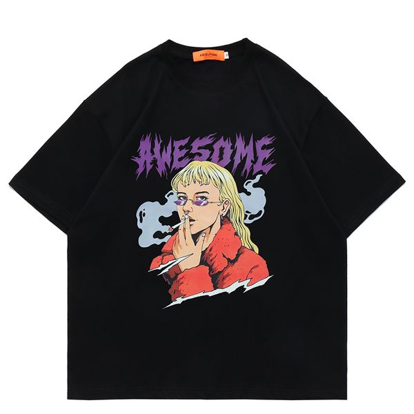 hip hop streetwear harajuku oversize t-shirt smoking guy graphic t shirt men cotton loose tshirt summer short sleeve 220707, White;black
hip hop streetwear harajuku oversize t-shirt smoking guy graphic t shirt men cotton loose tshirt summer short sleeve 220707, White;black