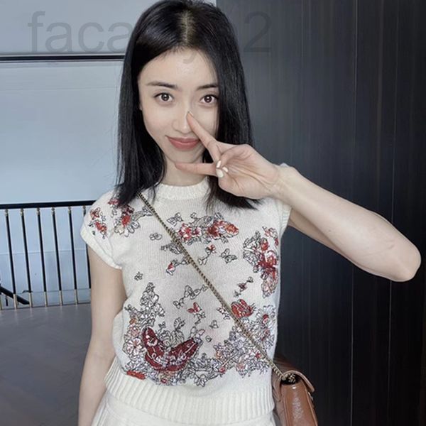 women's knits & tees designer 22 summer new d home embroidered butterfly sleeveless knitted for women a7zz, White
women's knits & tees designer 22 summer new d home embroidered butterfly sleeveless knitted for women a7zz, White