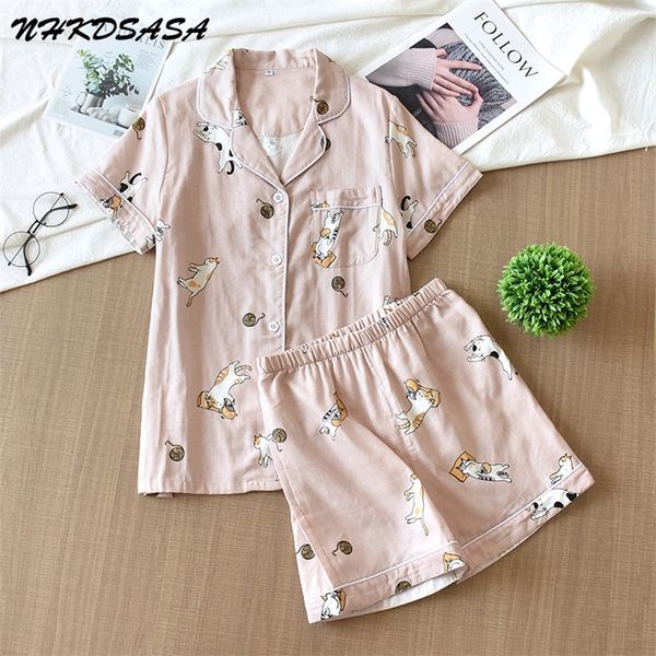 japanese simple short pyjamas women 100% cotton short sleeves men pajama sets shorts cute cartoon sleepwear women homewear 220527, Black;red
japanese simple short pyjamas women 100% cotton short sleeves men pajama sets shorts cute cartoon sleepwear women homewear 220527, Black;red