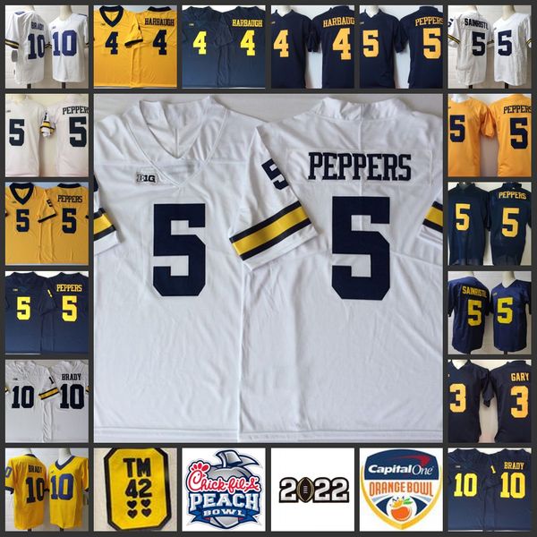 5 jabrill peppers jerseys 10 tom brady jersey 5 mike sainristil 3 rashan gary 4 jim harbaugh 2022 ncaa michigan wolverines stitched football, Black
5 jabrill peppers jerseys 10 tom brady jersey 5 mike sainristil 3 rashan gary 4 jim harbaugh 2022 ncaa michigan wolverines stitched football, Black